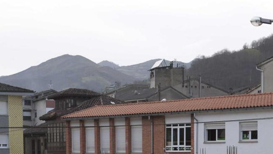 Las obras en la escuela de Villoria, ayer.