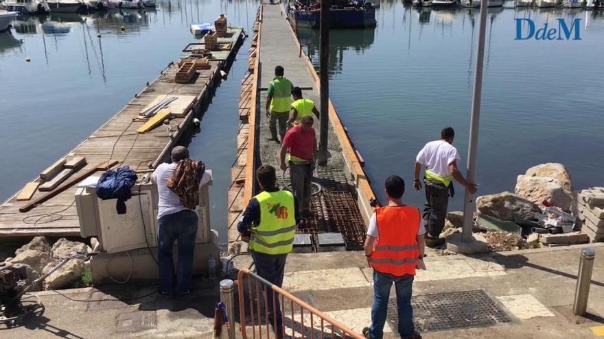 Obras en el Portitxol para evitar el derrumbe de pantalanes con aluminosis