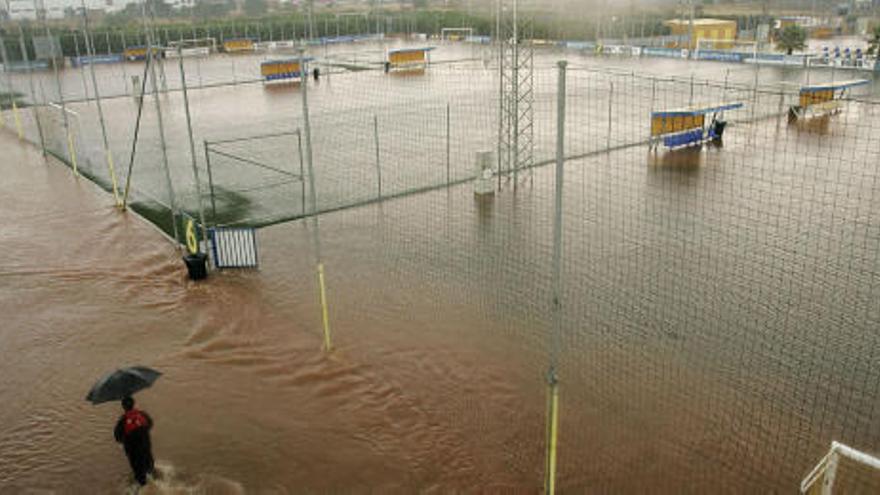 El temporal hace que se suspenda la jornada de fútbol en la Comunitat Valenciana