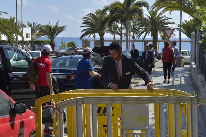 Llegada del príncipe de Baréin al hotel Villa ...