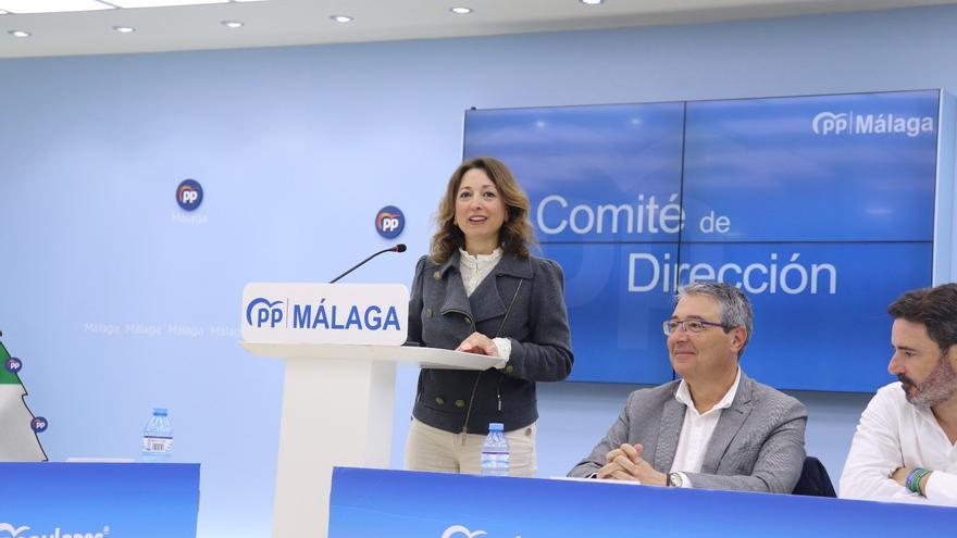 Patricia Navarro, presidenta del PP de Málaga, en un comité de dirección del partido