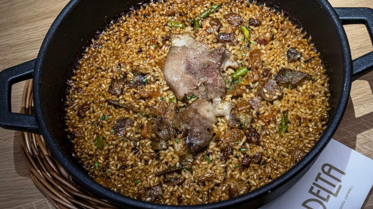 El arroz con 'peu de porc' del restaurante Delta.