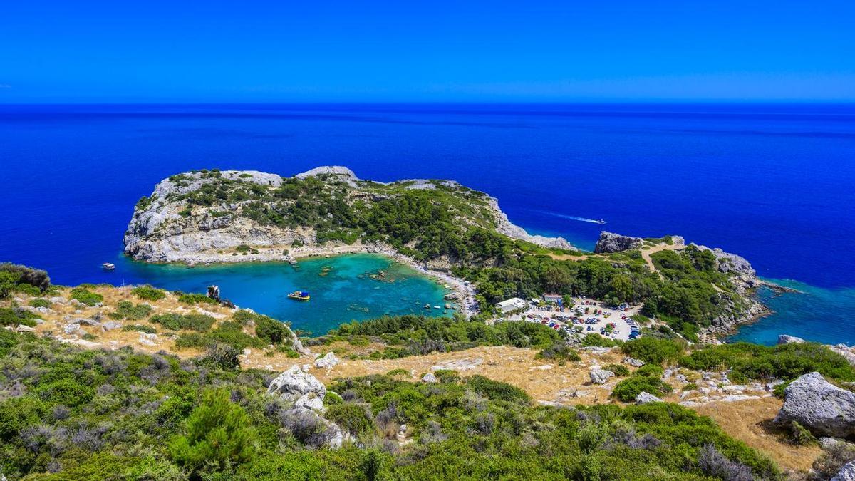 Increible paisaje constero de la isla de Rodas.