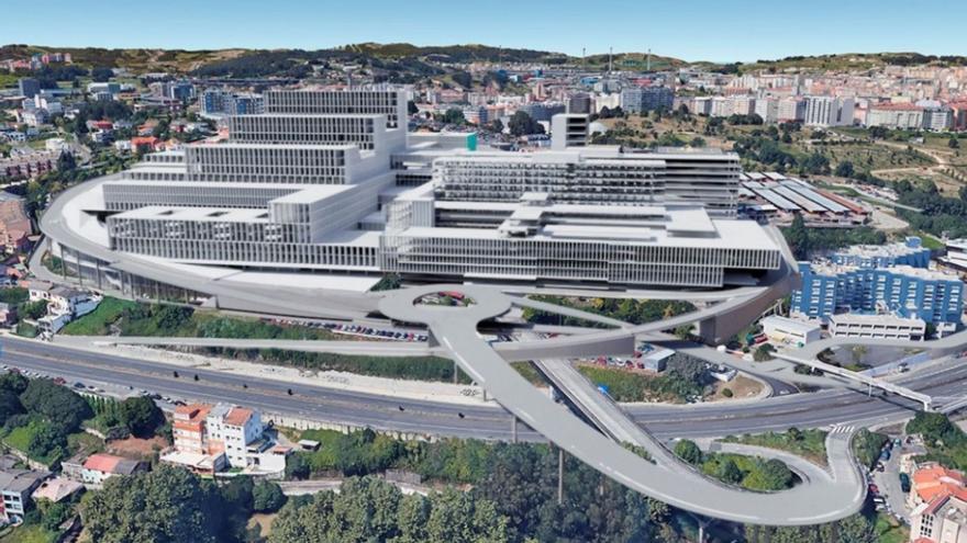 Recreación del nuevo acceso al Hospital de A Coruña que ha diseñado la Xunta. |   // LA OPINIÓN