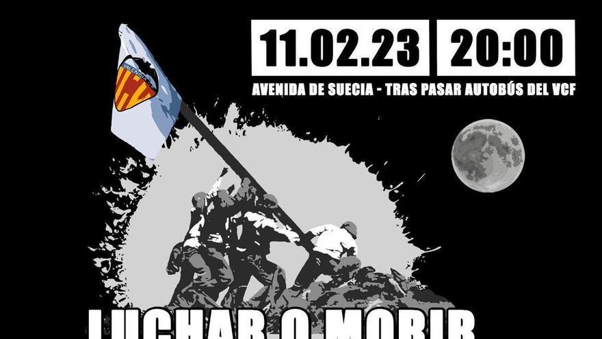 Cartel oficial de la manifestación del 11F: &quot;Luchemos para evitar la muerte del Valencia&quot;