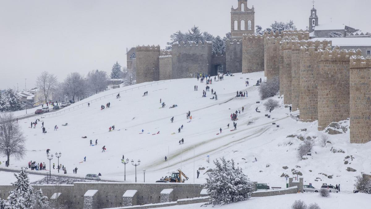 Ávila, tras el paso del temporal Filomena.