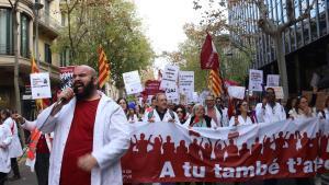Huelga de médicos en Barcelona en enero.