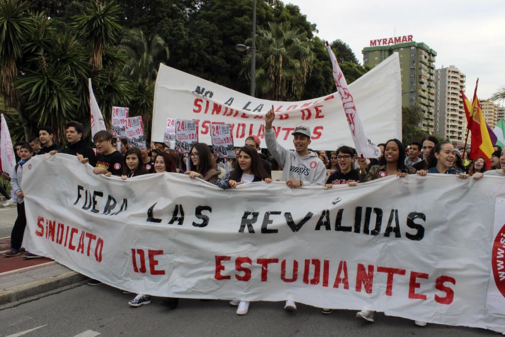 Nueva huelga de estudiantes en Málaga contra las reválidas