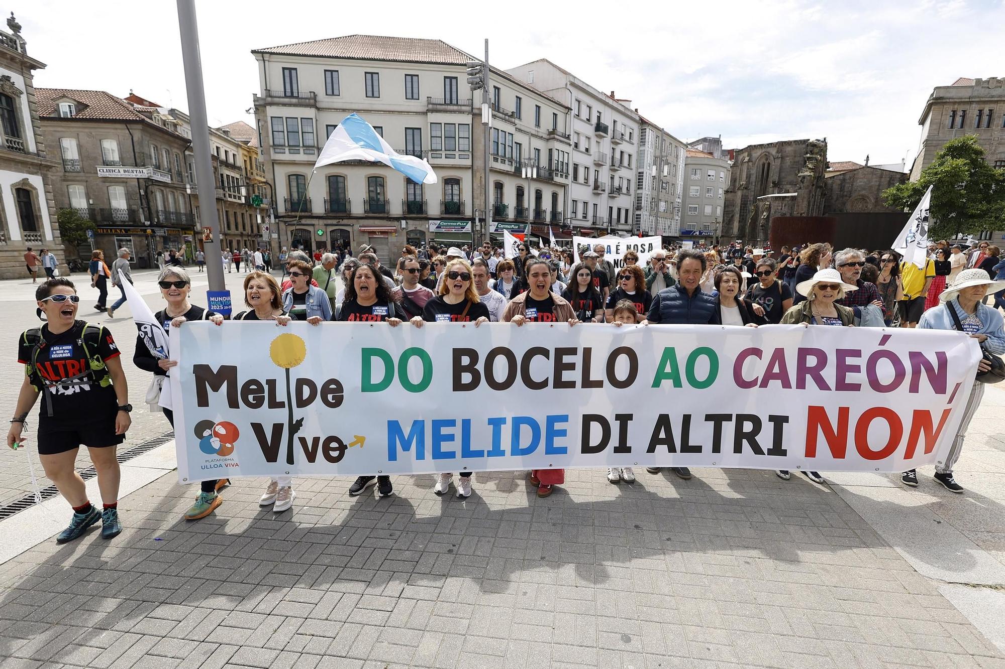 Miles de gallegos marchan de Pontevedra hasta Lourizán en protesta por las celulosas de Ence y Altri