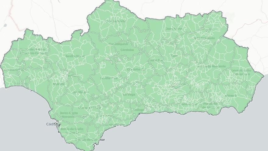 Mapa covid de Andalucía.