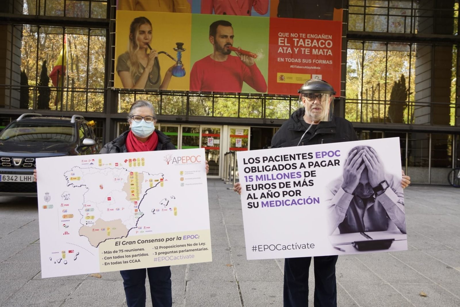 Pacientes con epoc en una protesta