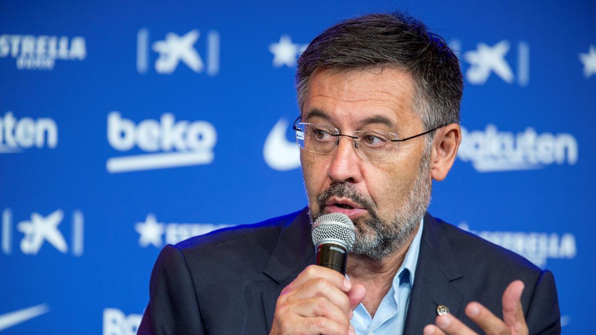 Josep Maria Bartomeu, en la presentación de Ronald Koeman como entrenador.