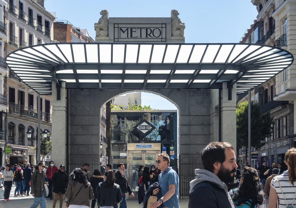 Estación de metro de Gran Vía, Madrid.