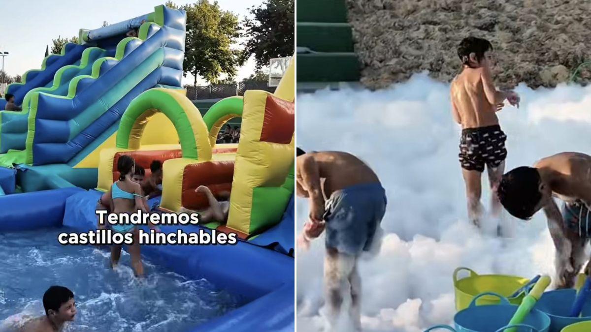 El pueblo de Sevilla que celebra cada martes fiestas infantiles acuáticas en sus parques: con castillos hinchables, talleres y cañones de espuma
