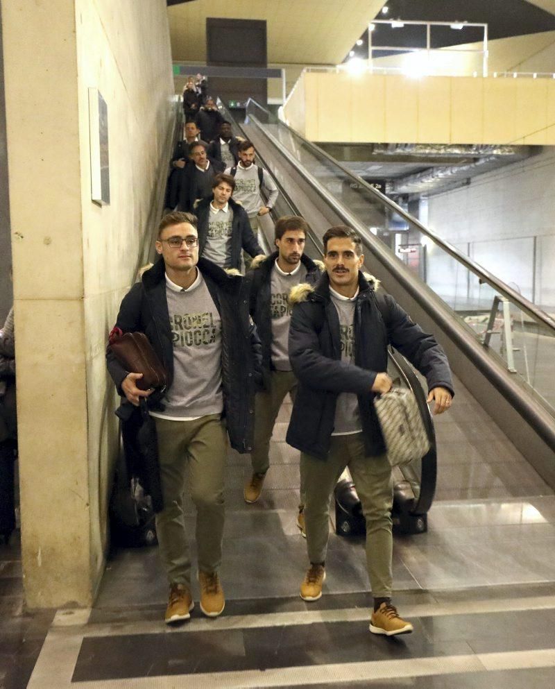 El Real Zaragoza sale rumbo a Madrid