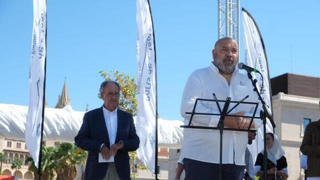 Jaime Martínez con el presidente de la APB, Javier Sanz, en una imagen de archivo.