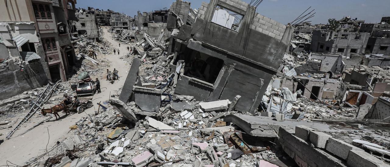 Escombros en la Franja de Gaza.