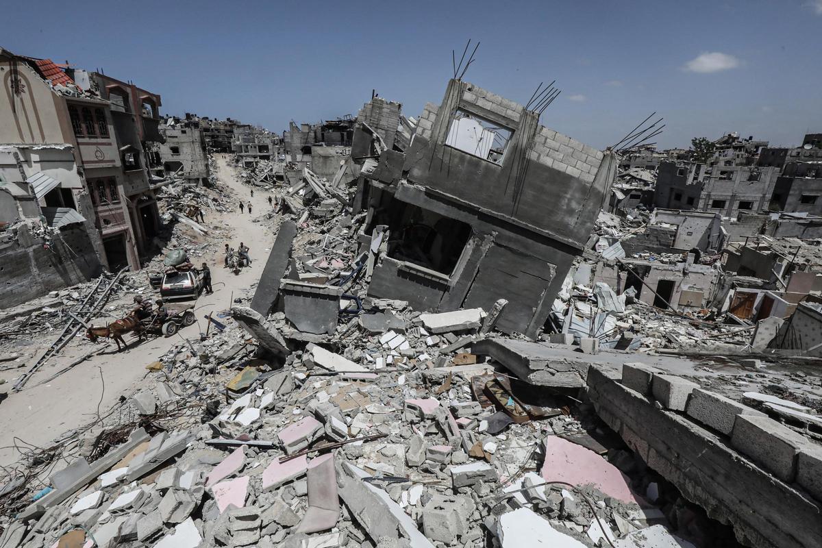 Escombros en la Franja de Gaza.