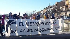 Acto a favor del hiyab que el colectivo celebró el año pasado en Balaguer.