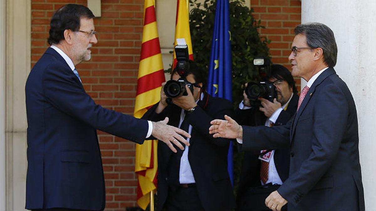 Mariano Rajoy recibe a Artur Mas en la Moncloa