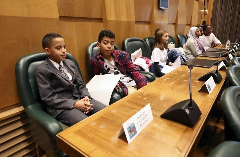 Pleno infantil del Ayuntamiento de Zaragoza