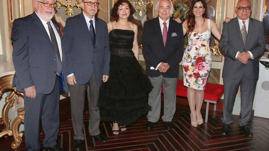 José Sánchez Gallardo, Diego Rodríguez, Victoria Abón, Antón García Abril, Diana Navarro y Francisco Peralto, este jueves.
