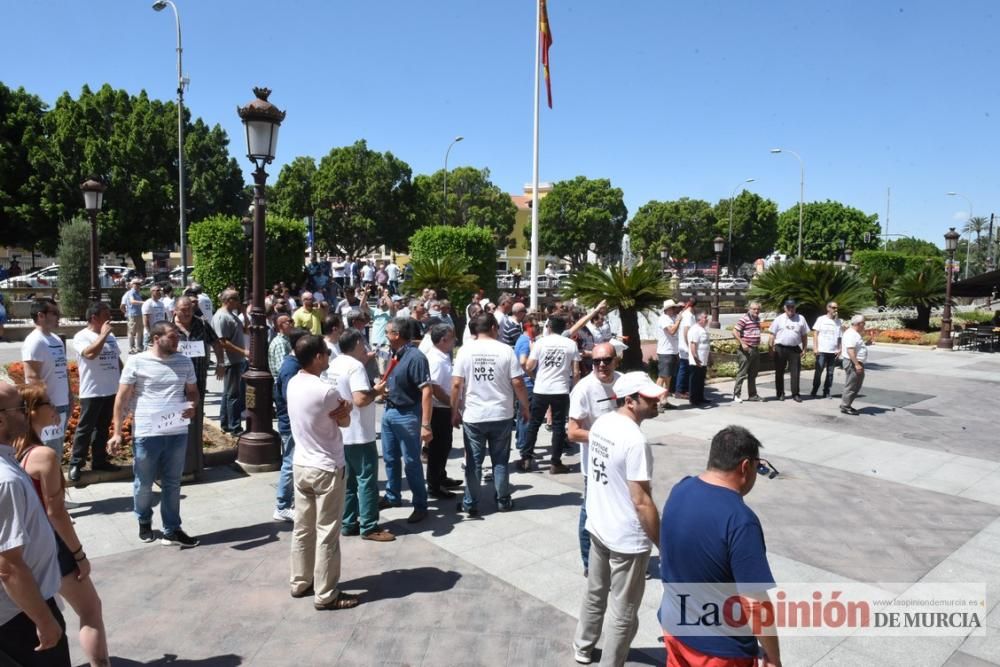 Protesta de taxis en Murcia