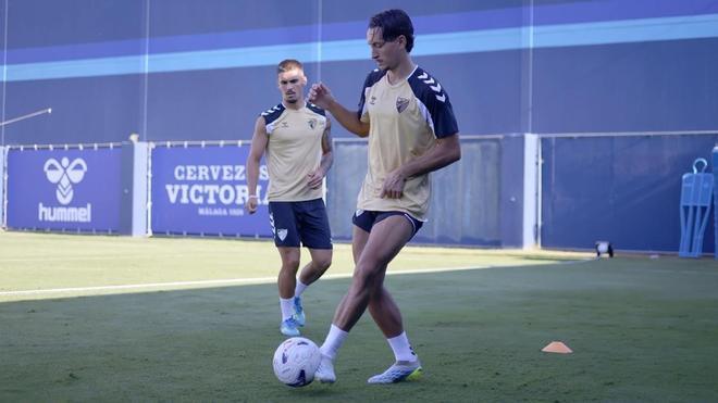 Primer entrenamiento de Pablo Martínez con el Málaga CF
