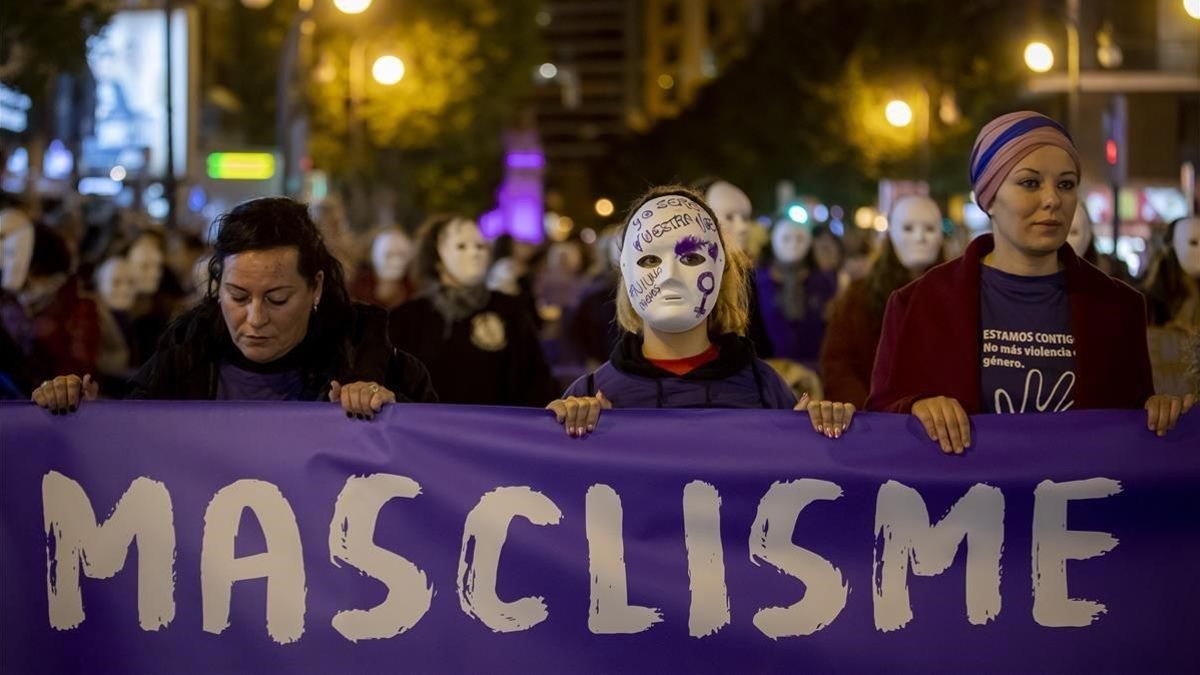 Manifestación en València el Día Internacional de la Eliminación de la Violencia contra la Mujer, el 25 de noviembre del 2019