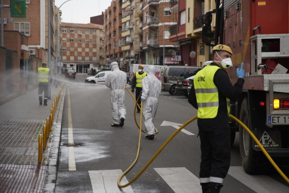 La UME se despliega por Zamora ante la crisis por coronavirus