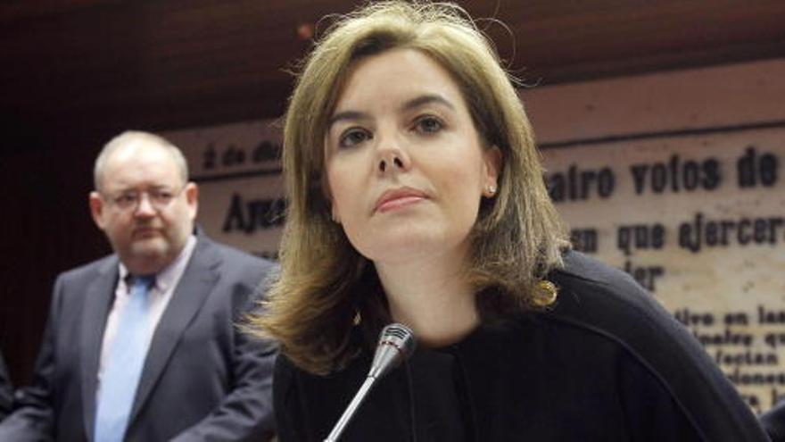 Soraya Sáenz de Santamaría, en el Senado.