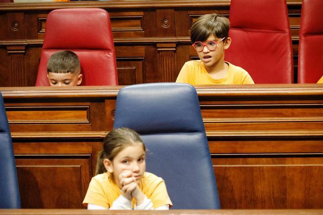 Escolares en el Parlamento de Canarias