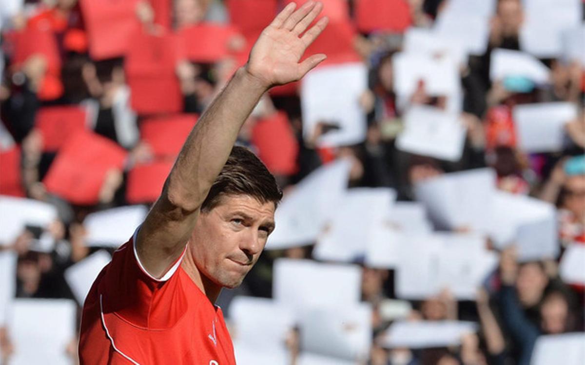 Steven Gerrard, el día de su despedida en Anfield