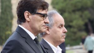 El president de la Generalitat, Salvador Illa, en el homenaje a Lluís Companys.