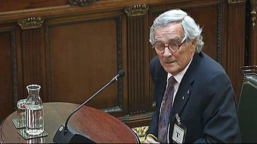 L&#039;exalcalde de Barcelona Xavier Trias, declarant ahir al Suprem.