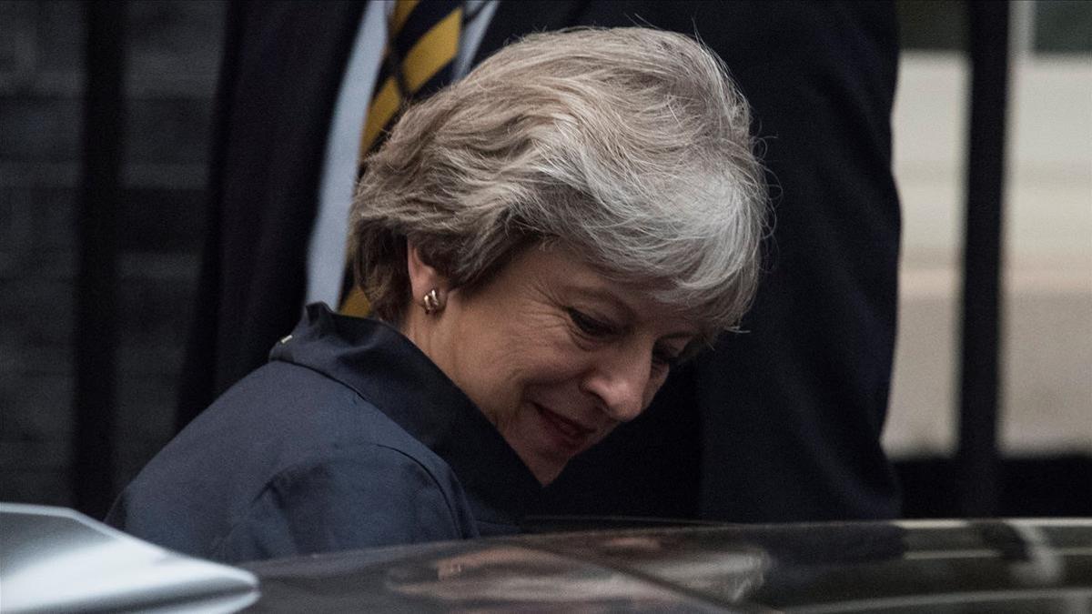 Theresa May, a su salida del 10 de Downing Street