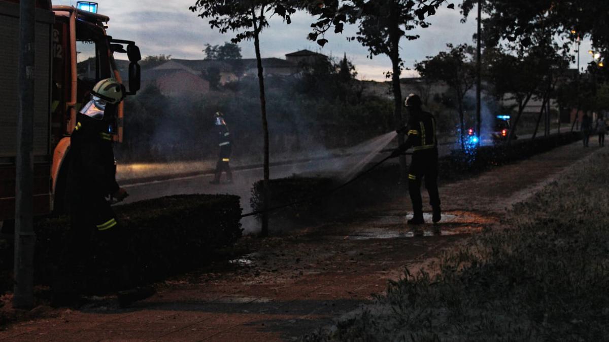 Actuación de los bomberos.