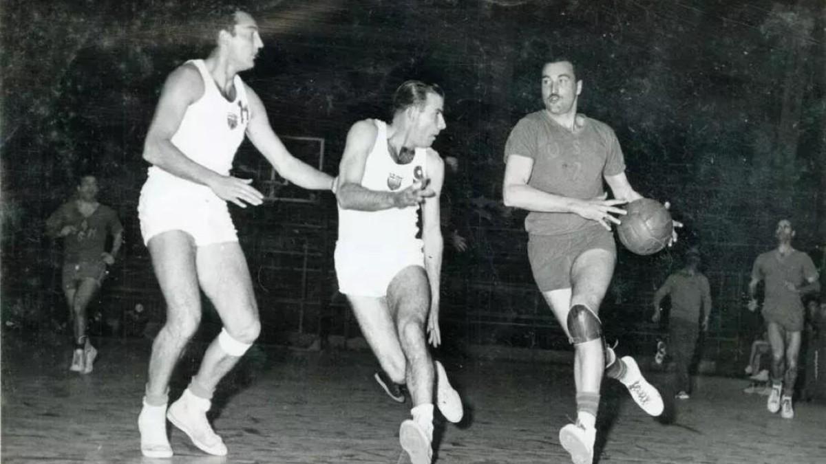 El Barça de baloncesto vistió de blanco en la década de los 60