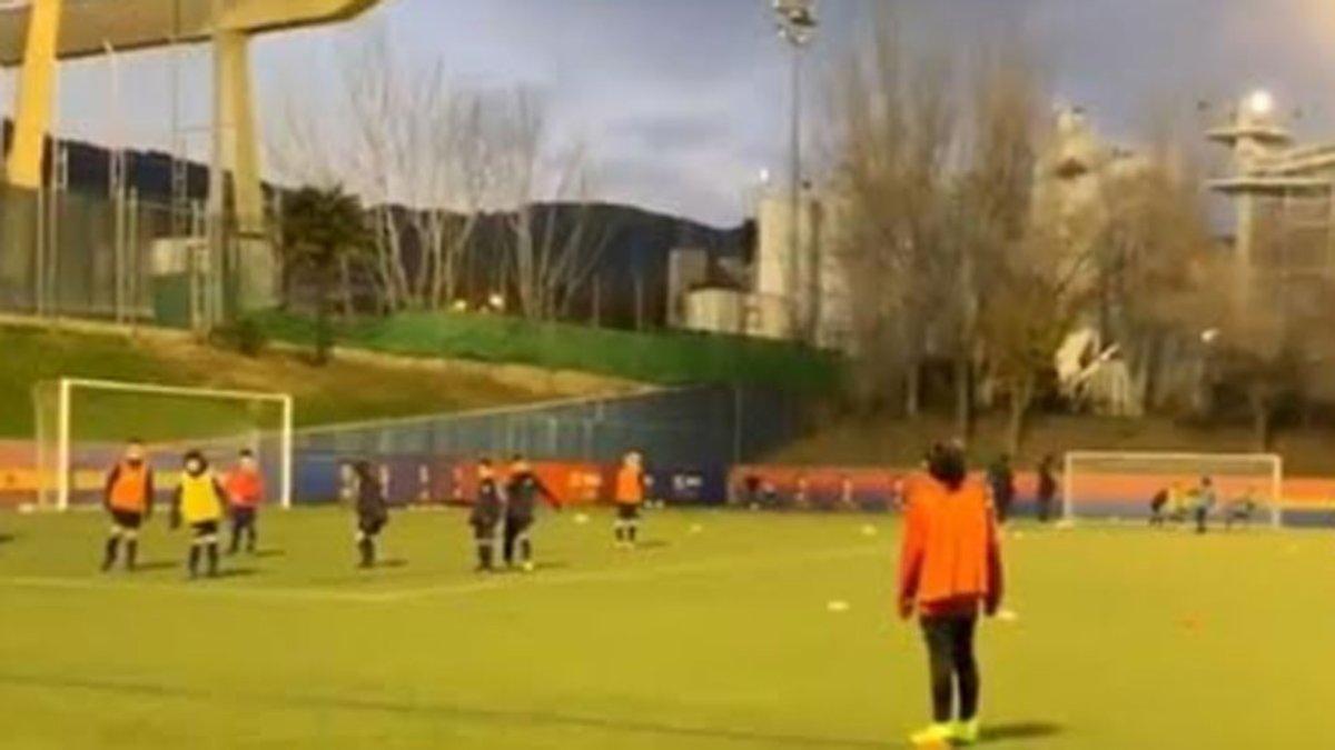 'Monito' Vidal, en su primer entrenamiento