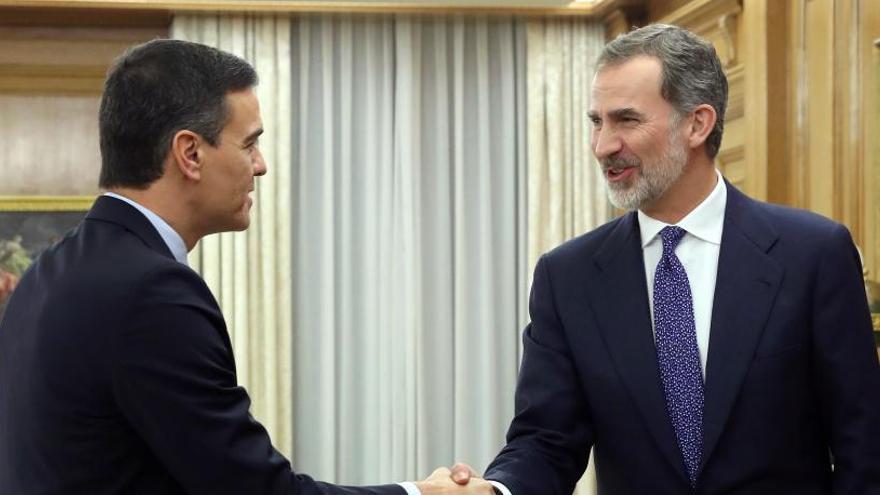 Pedro Sánchez y el Rey Felipe VI.