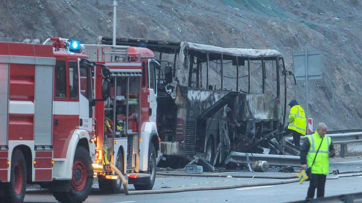 Accidente en Bulgaria: el incendio de un autobús deja al menos 45 muertos