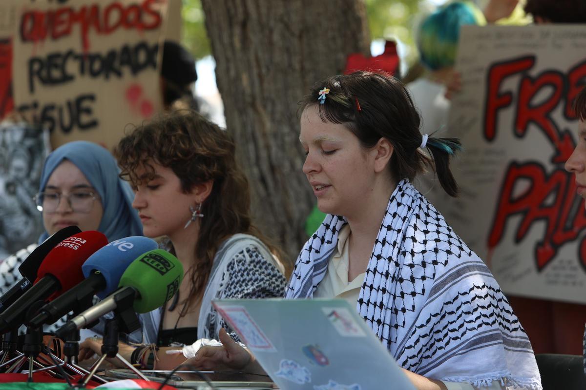 Estudiantes de la Acampada por Palestina.