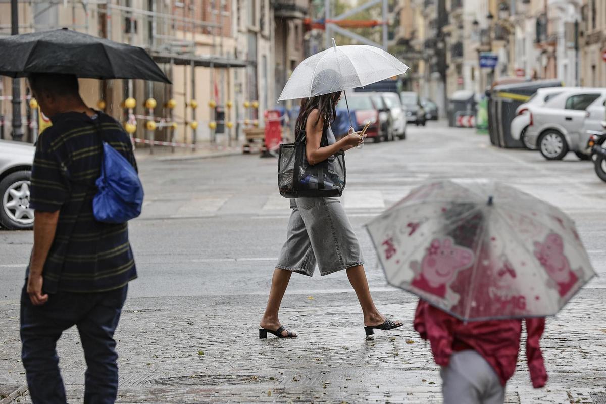 El interior del territorio valenciano se prepara para el regreso de lluvia, chubascos tormentosos, granizo y rachas muy fuertes de viento.