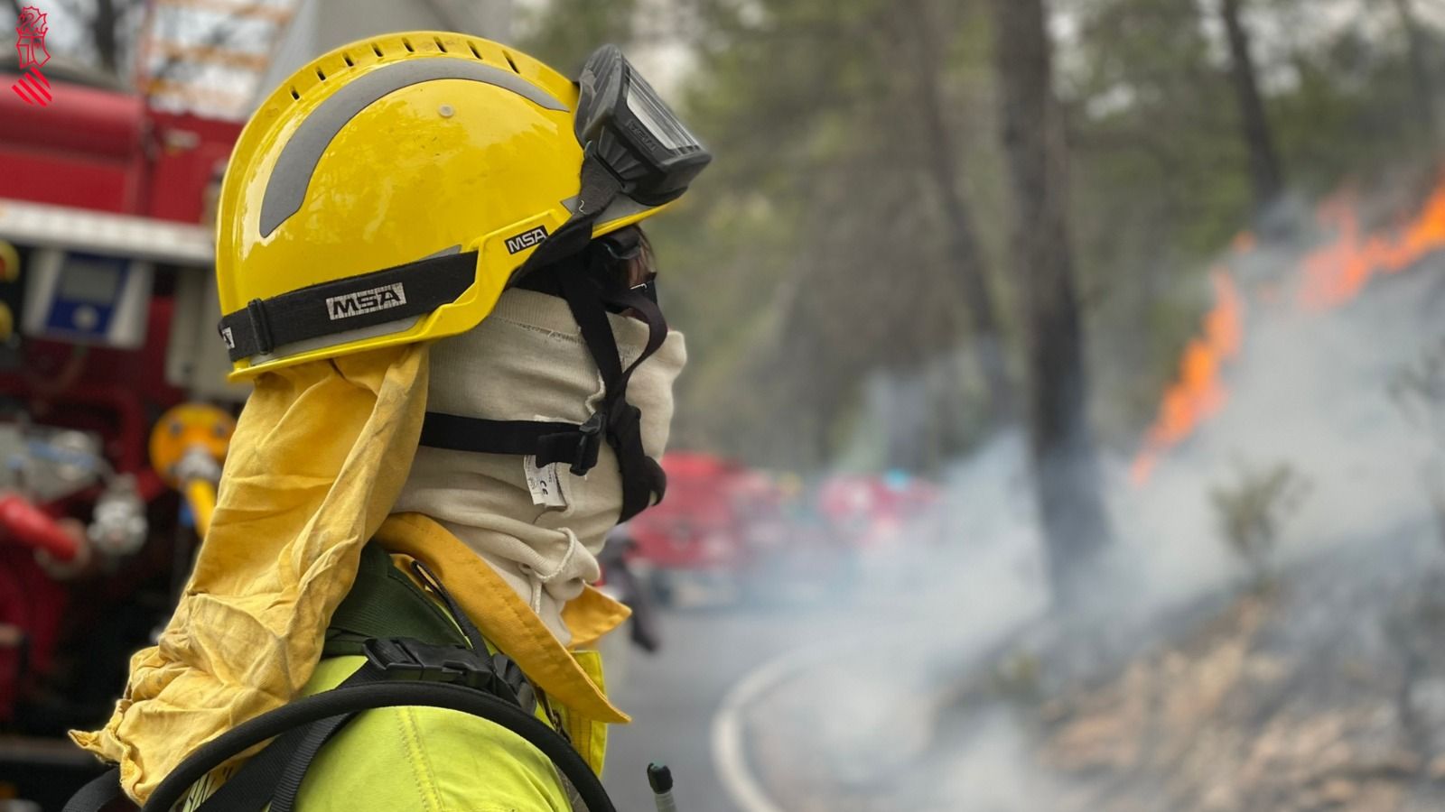 Las fotografías del virulento incendio forestal en Villanueva de Viver