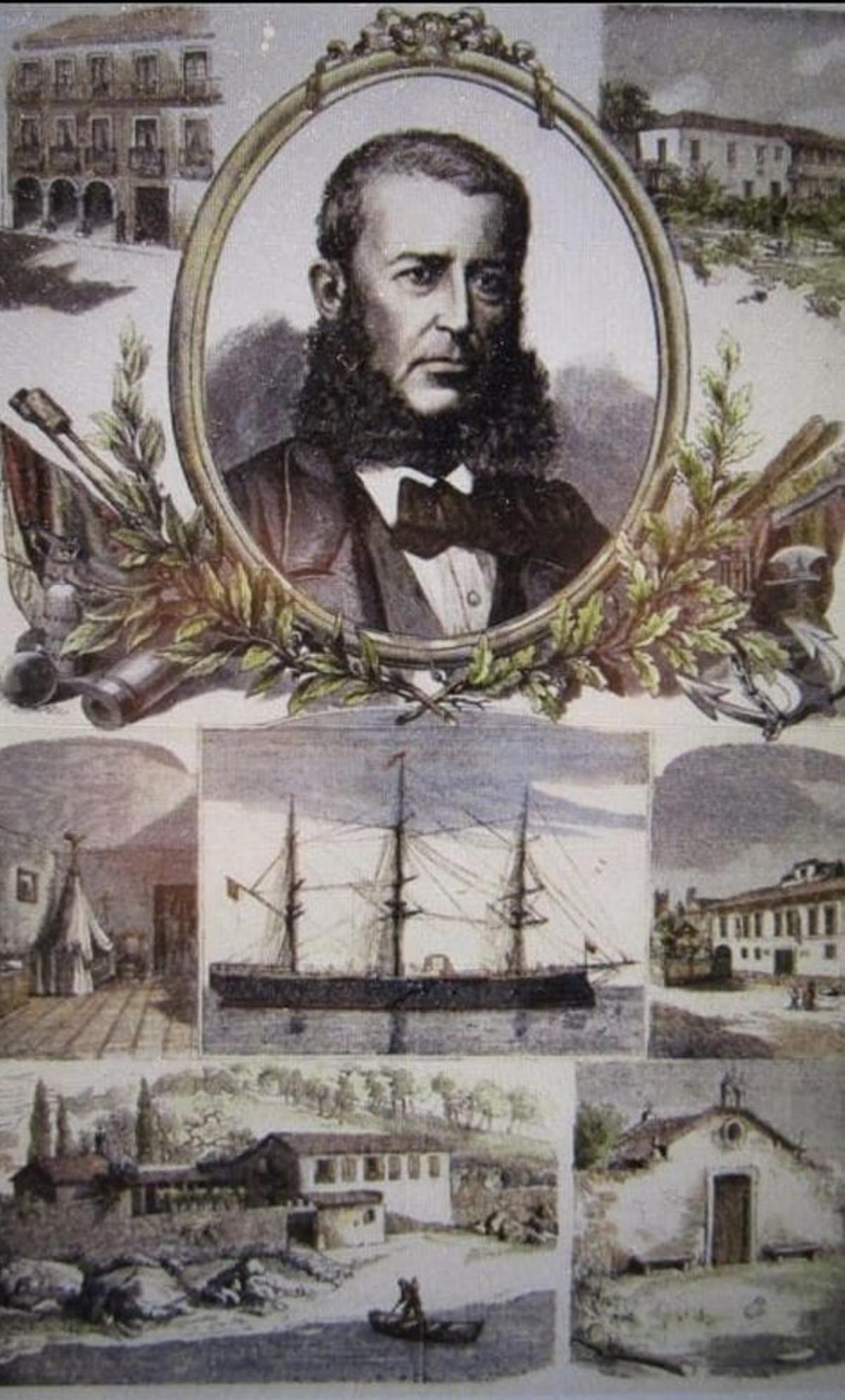 Imagen del almirante y el pazo. |  Fdv