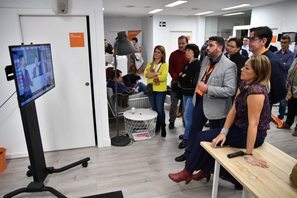 La jornada del 10-N, en la sede de Ciudadanos en Murcia