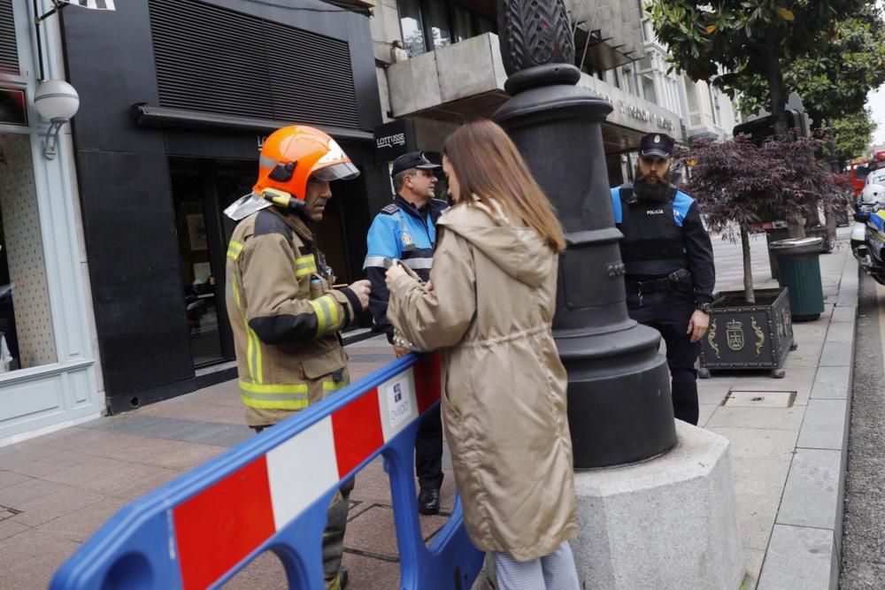 Fuga de gas en la calle Uría de Oviedo