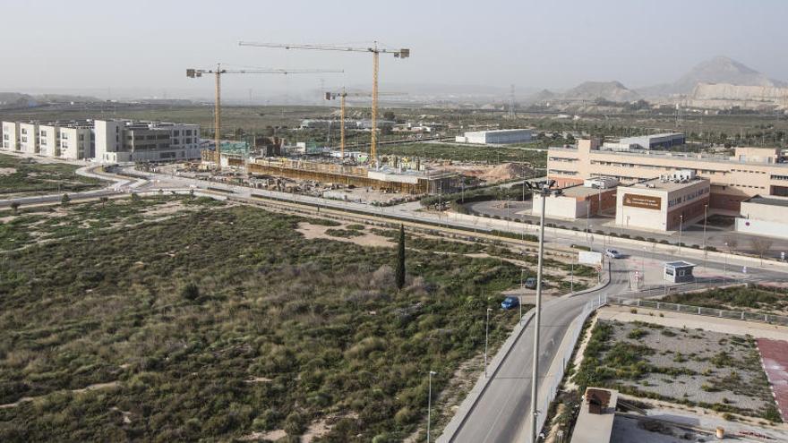 Obras del Centro Mixto de Inteligencia Artificial en el Parque Científico de la UA.