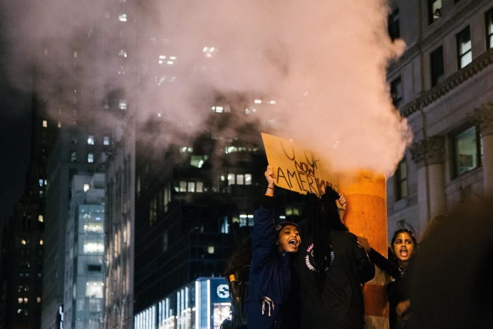 PROTESTA POR RESULTADO ELECTORAL EN NUEVA YORK