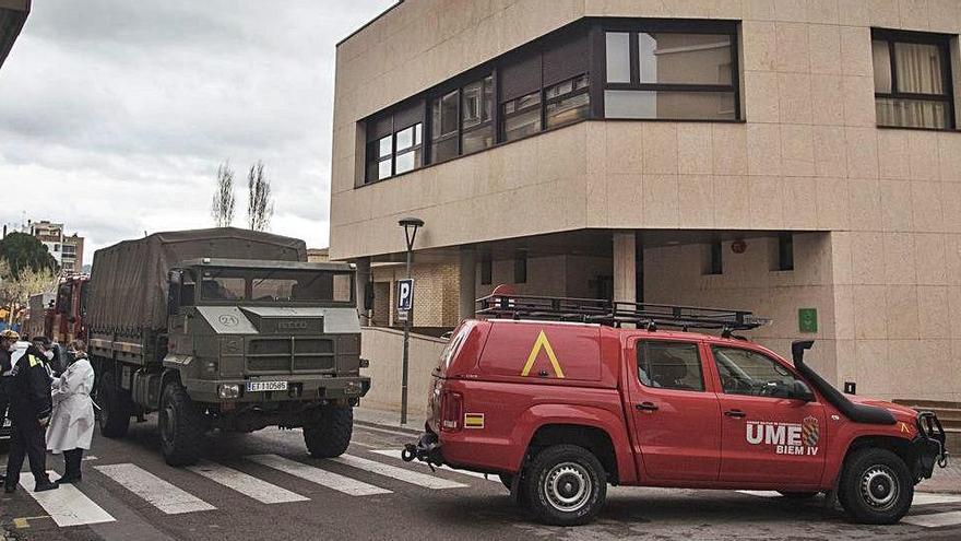 L&#039;exèrcit va desinfectar la residència de Sant Joan, el març